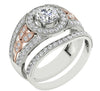 I1/G 1.75Ct Not Enhanced Diamond Designer Bridal Ring Engagement Set Band 14Kt White / Yellow / Rose Gold