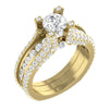 I1/G Real 3.75TCW Diamond 14kt White / Yellow / Rose Gold Excellent Bridal Engagement Ring Set Band 8.00MM