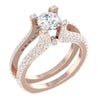 I1/G Real 3.75TCW Diamond 14kt White / Yellow / Rose Gold Excellent Bridal Engagement Ring Set Band 8.00MM