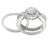 Huge I1/G 1.90Ct Natural Diamond Jewelry Prong Set Bridal Engagement Ring Band Set 14Kt Solid Gold