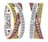 Appraisal I1/G 0.90Ct Real Diamond Jewelry Prong Set Hoop Huggie Earrings 14K Two-Tone Gold