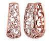 Designer I1/G Huge 2.60Ct Natural Diamond 14K White / Yellow / Rose Gold Prong & Bezel Set Hoop Huggie Earrings