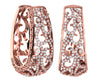 Designer I1/G Huge 2.60Ct Natural Diamond 14K White / Yellow / Rose Gold Prong & Bezel Set Hoop Huggie Earrings