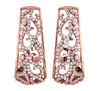 Designer I1/G Huge 2.60Ct Natural Diamond 14K White / Yellow / Rose Gold Prong & Bezel Set Hoop Huggie Earrings