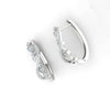 Excellent I1/G 0.70Ct Real Diamond Comfort fit Polished Shiny Hoops Huggie Earrings 14K White Gold
