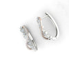 Excellent I1/G 0.70Ct Real Diamond Comfort fit Polished Shiny Hoops Huggie Earrings 14K White Gold
