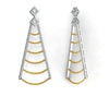I1/G Natural 1.10Ct Diamond Jewelry 14K White / Yellow / Rose Gold Fashion Dangle Earring Appraisal