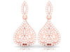 I1/G Huge 2.50Ct Round Brilliant Cut Diamond 14K White / Yellow / Rose Gold Designer Dangle Chandelier Earrings