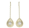 Appraisal I1/G Huge 2.30Ct Not Enhanced Diamond 14Kt Solid Gold Excellent Fashion Drop Dangle Earrings 2.35Inch