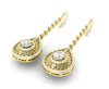 Appraisal I1/G Huge 2.30Ct Not Enhanced Diamond 14Kt Solid Gold Excellent Fashion Drop Dangle Earrings 2.35Inch