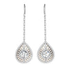 Appraisal I1/G Huge 2.30Ct Not Enhanced Diamond 14Kt Solid Gold Excellent Fashion Drop Dangle Earrings 2.35Inch