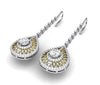Appraisal I1/G Huge 2.30Ct Not Enhanced Diamond 14Kt Solid Gold Excellent Fashion Drop Dangle Earrings 2.35Inch