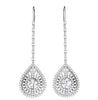 Appraisal I1/G Huge 2.30Ct Not Enhanced Diamond 14Kt Solid Gold Excellent Fashion Drop Dangle Earrings 2.35Inch
