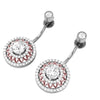 Round Cut I1/G Huge 3.00Ct Diamond 14K White / Yellow / Rose Gold Prong & Bezel Set Fashion Dangle Earrings