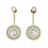 Round Cut I1/G Huge 3.00Ct Diamond 14K White / Yellow / Rose Gold Prong & Bezel Set Fashion Dangle Earrings