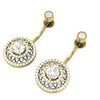 Round Cut I1/G Huge 3.00Ct Diamond 14K White / Yellow / Rose Gold Prong & Bezel Set Fashion Dangle Earrings