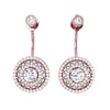 Round Cut I1/G Huge 3.00Ct Diamond 14K White / Yellow / Rose Gold Prong & Bezel Set Fashion Dangle Earrings