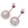 Round Cut I1/G Huge 3.00Ct Diamond 14K White / Yellow / Rose Gold Prong & Bezel Set Fashion Dangle Earrings