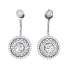 Round Cut I1/G Huge 3.00Ct Diamond 14K White / Yellow / Rose Gold Prong & Bezel Set Fashion Dangle Earrings