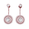 Round Cut I1/G Huge 3.00Ct Diamond 14K White / Yellow / Rose Gold Prong & Bezel Set Fashion Dangle Earrings