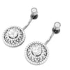Round Cut I1/G Huge 3.00Ct Diamond 14K White / Yellow / Rose Gold Prong & Bezel Set Fashion Dangle Earrings