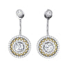 Round Cut I1/G Huge 3.00Ct Diamond 14K White / Yellow / Rose Gold Prong & Bezel Set Fashion Dangle Earrings