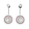 Round Cut I1/G Huge 3.00Ct Diamond 14K White / Yellow / Rose Gold Prong & Bezel Set Fashion Dangle Earrings