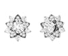 Huge I1/G 2.30Ct Not Enhanced Diamond Prong Set Cluster Studs Earrings 14Kt White / Yellow / Rose Gold