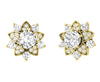 Huge I1/G 2.30Ct Not Enhanced Diamond Prong Set Cluster Studs Earrings 14Kt White / Yellow / Rose Gold