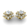 Huge I1/G 2.30Ct Not Enhanced Diamond Prong Set Cluster Studs Earrings 14Kt White / Yellow / Rose Gold