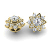 Huge I1/G 2.30Ct Not Enhanced Diamond Prong Set Cluster Studs Earrings 14Kt White / Yellow / Rose Gold