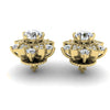 Huge I1/G 2.30Ct Not Enhanced Diamond Prong Set Cluster Studs Earrings 14Kt White / Yellow / Rose Gold