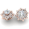 Huge I1/G Real 2.20Ct Diamond Jewelry 14Kt Solid Gold Unique Cluster Studs Earrings Prong Set