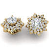 Huge I1/G Real 2.20Ct Diamond Jewelry 14Kt Solid Gold Unique Cluster Studs Earrings Prong Set