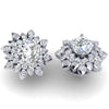 Huge I1/G Real 2.20Ct Diamond Jewelry 14Kt Solid Gold Unique Cluster Studs Earrings Prong Set