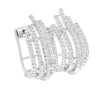 Sparkly I1/G 1.10Ct Round Brilliant Cut Diamond Jewelry 14K White / Yellow / Rose Gold 1.00Inch Hoops Huggie Earring