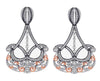 Huge I1/G 4.00Ct Round Brilliant Cut Diamond 14K White / Yellow / Rose Gold Dangle Chandelier Earrings Appraisal