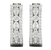I1/G Real 0.75Ct Diamond Jewelry Solid 14K White Gold Comfort fit Polished Shiny Prong & Bezel Hoop Huggies Earrings