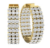 I1/G Huge 2.00Ct Real Diamond Jewelry 14Kt Solid White / Yellow / Rose Gold Prong Set Hoop Huggies Earrings