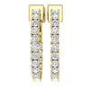 Unique SI1/G Round 1.75Ct Diamond 14Kt Solid Gold Prong Set Hoop Huggies Earrings 0.85Inch