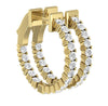 Unique SI1/G Round 1.75Ct Diamond 14Kt Solid Gold Prong Set Hoop Huggies Earrings 0.85Inch