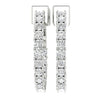 Unique SI1/G Round 1.75Ct Diamond 14Kt Solid Gold Prong Set Hoop Huggies Earrings 0.85Inch