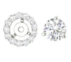 Prong Set I1/G Not Enhanced 1.60Ct Diamond Solid 14K White Gold Removable Jacket Stud Earrings 8.35MM