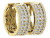 Sparkly I1/G Huge 2.50Ct Natural Diamond Jewelry 0.75Inch 14K Solid Gold Excellent Hoop Huggies Earrings