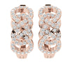 I1/G Genuine 1.01Ct Diamond Jewelry Prong Set Designer Hoops Huggie Earrings Solid 14Kt White / Yellow / Rose Gold