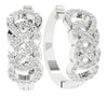 I1/G Genuine 1.01Ct Diamond Jewelry Prong Set Designer Hoops Huggie Earrings Solid 14Kt White / Yellow / Rose Gold