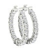 14K Solid Gold I1/G Huge 1.65Ct Round Brilliant Cut Diamond Jewelry Comfort fit Polished Shiny Hoop Huggies Earrings