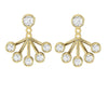Excellent I1/G Natural 0.85Ct Diamond Jewelry 14Kt Solid Gold Bezel Set removable jacket Stud Earrings