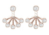 Excellent I1/G Natural 0.85Ct Diamond Jewelry 14Kt Solid Gold Bezel Set removable jacket Stud Earrings