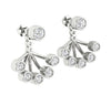 Excellent I1/G Natural 0.85Ct Diamond Jewelry 14Kt Solid Gold Bezel Set removable jacket Stud Earrings